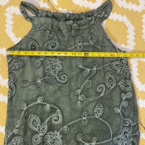 BUA//BUA size S boho beautiful green tunic length tank - Picture 6 of 6